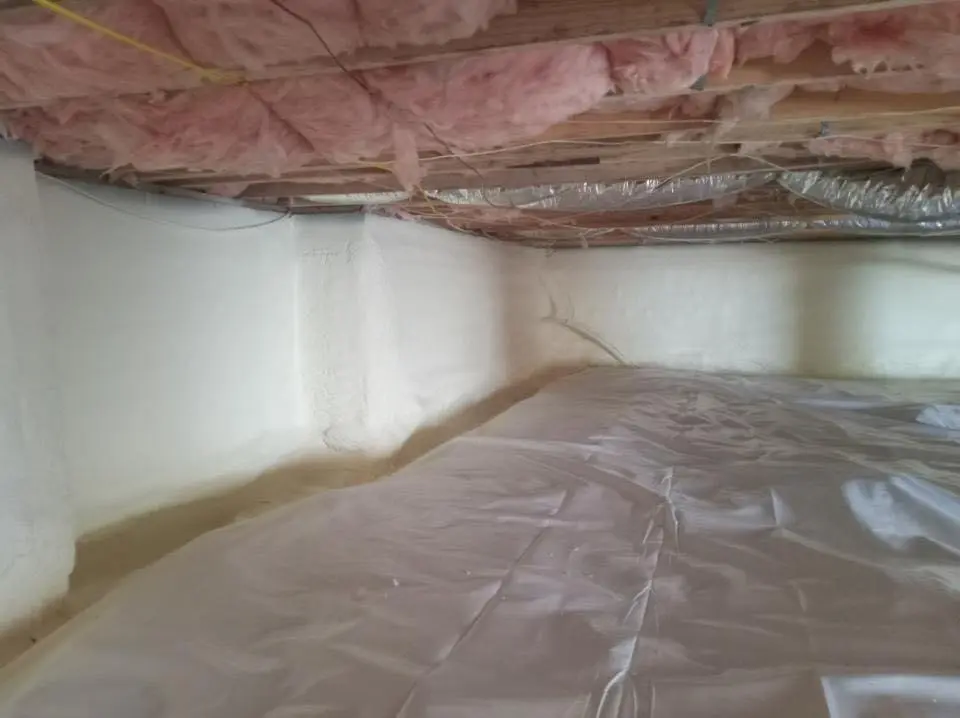 Crawl space encapsulation with closed-cell spray foam for Attic Insulation in Bluefield