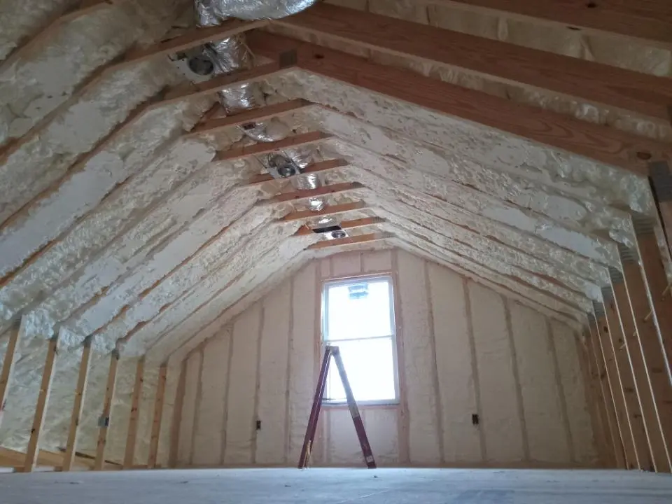 Spray foam roofing application for Crawl Space Insulation project in Bluefield